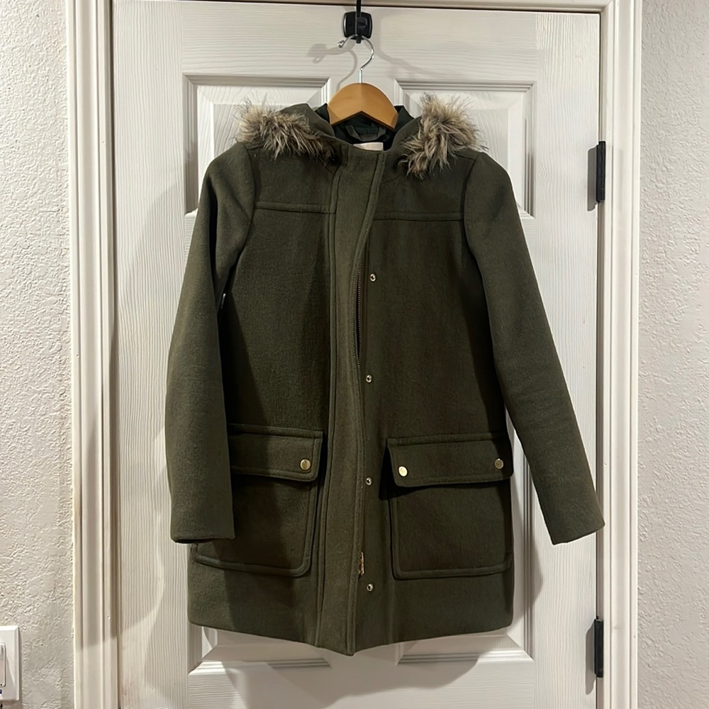 J Crew Vail Chateau Parka Green